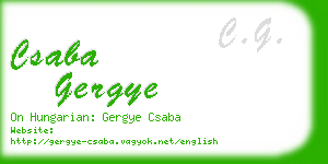 csaba gergye business card